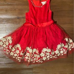 Red formal girls dress